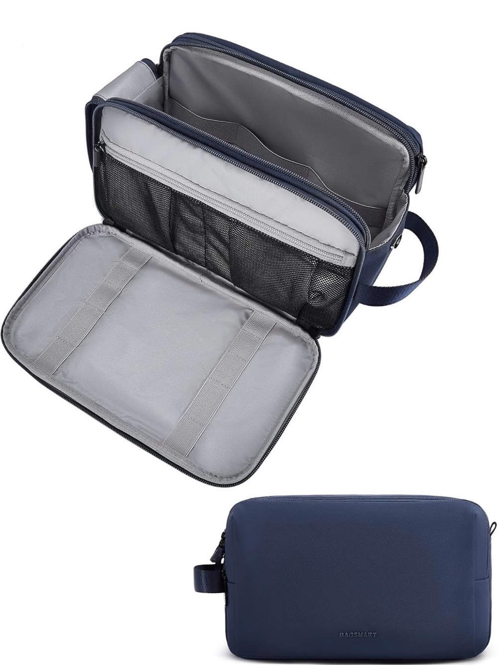 BASMART Toiletry Bag for Men, Navy Large
